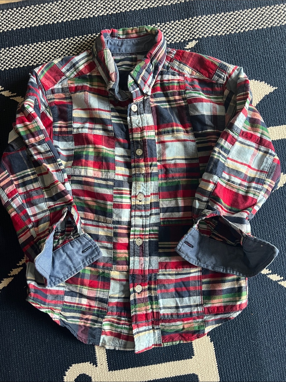 Kelly's Kids boys patchwork Oxford size 5–6
